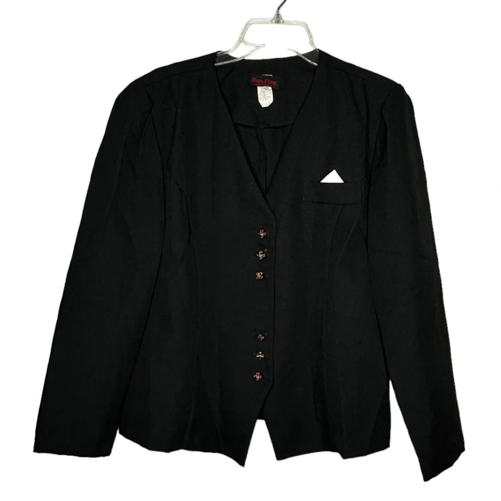 Vintage‎ Bonfire Black Suit Jacket